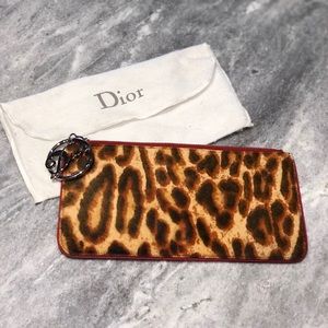 Christian Dior Leopard Print Clutch
